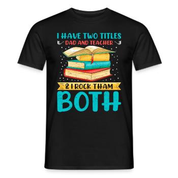 Book Reading Teacher Librarian Reader - Men's T-Shirt - black - Front - AI Model Male 178 light (178cm)