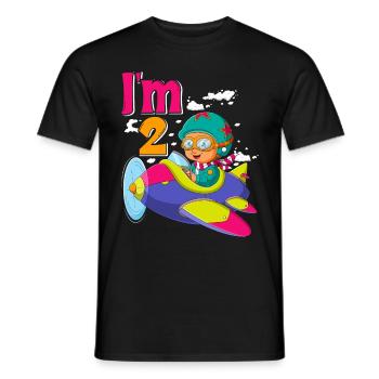Now i'm 2 - Männer T-Shirt - Schwarz - Vorne - AI Model Male 178 light (178cm)