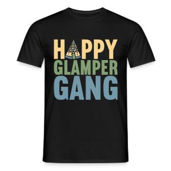 Glamping Glamper - Männer T-Shirt - Schwarz - Vorne - AI Model Male 178 light (178cm)