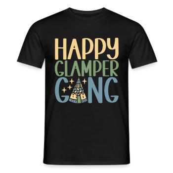 Glamping Glamper - Männer T-Shirt - Schwarz - Vorne - AI Model Male 178 light (178cm)