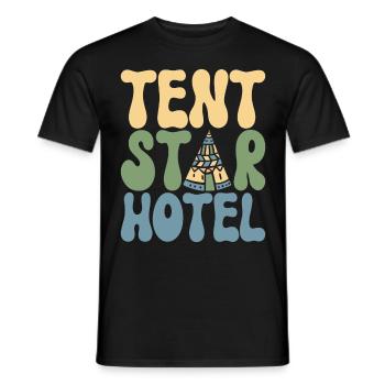 Glamping Glamper - Männer T-Shirt - Schwarz - Vorne - AI Model Male 178 light (178cm)