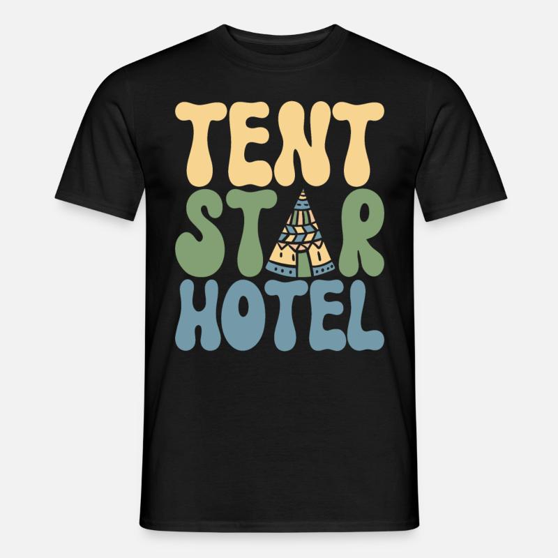 Glamping Glamper - Männer T-Shirt - Schwarz