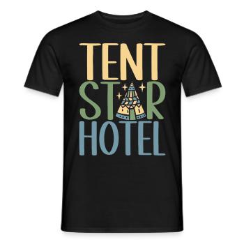 Glamping Glamper - Männer T-Shirt - Schwarz - Vorne - AI Model Male 178 light (178cm)