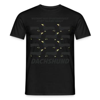 Blague du teckel - T-shirt homme - noir - Devant - AI Model Male 178 light (178cm)