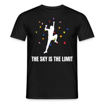 The Sky Is The Limit Boulderers and Rock Climbers - Men's T-Shirt - black - Front - AI Model Male 178 light (178cm)