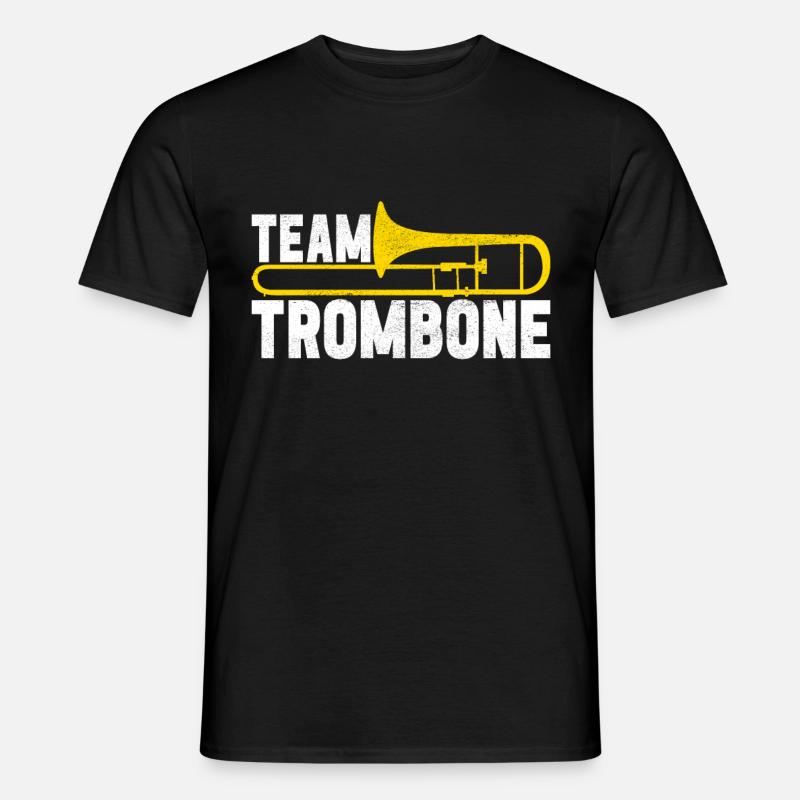 Posaune Trombone - Männer T-Shirt - Schwarz
