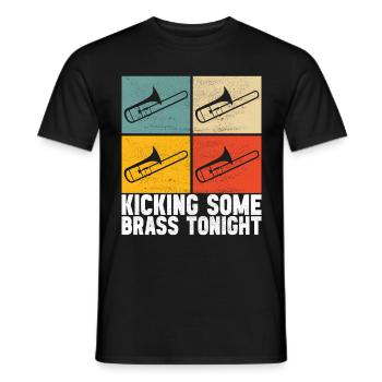 Posaune Trombone - T-shirt homme - noir - Devant - AI Model Male 178 light (178cm)