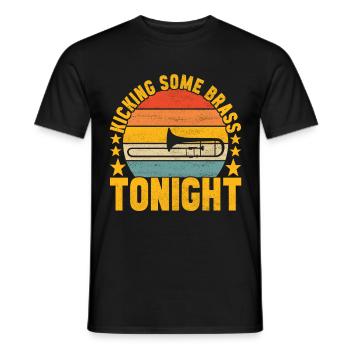 Posaune Trombone - Männer T-Shirt - Schwarz - Vorne - AI Model Male 178 light (178cm)