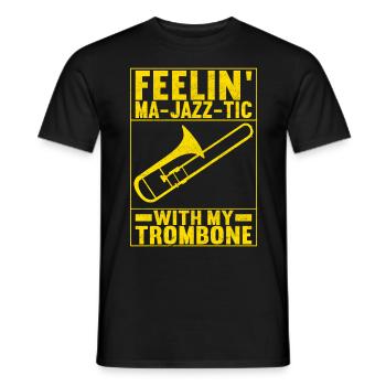 Posaune Trombone - T-shirt homme - noir - Devant - AI Model Male 178 light (178cm)