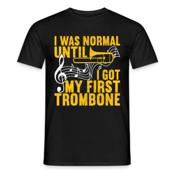Posaune Trombone - Men's T-Shirt - black - Front - AI Model Male 178 light (178cm)