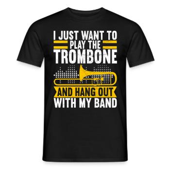Posaune Trombone - T-shirt homme - noir - Devant - AI Model Male 178 light (178cm)