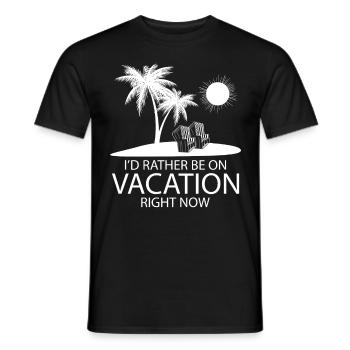 Urlaub statt Arbeit Sommerurlaub - Männer T-Shirt - Schwarz - Vorne - AI Model Male 178 light (178cm)