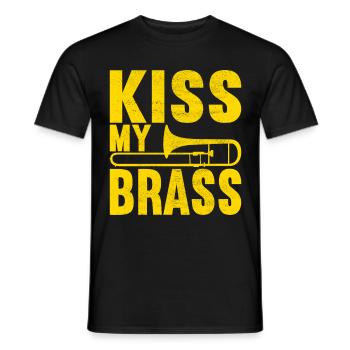 Posaune Trombone - Männer T-Shirt - Schwarz - Vorne - AI Model Male 178 light (178cm)