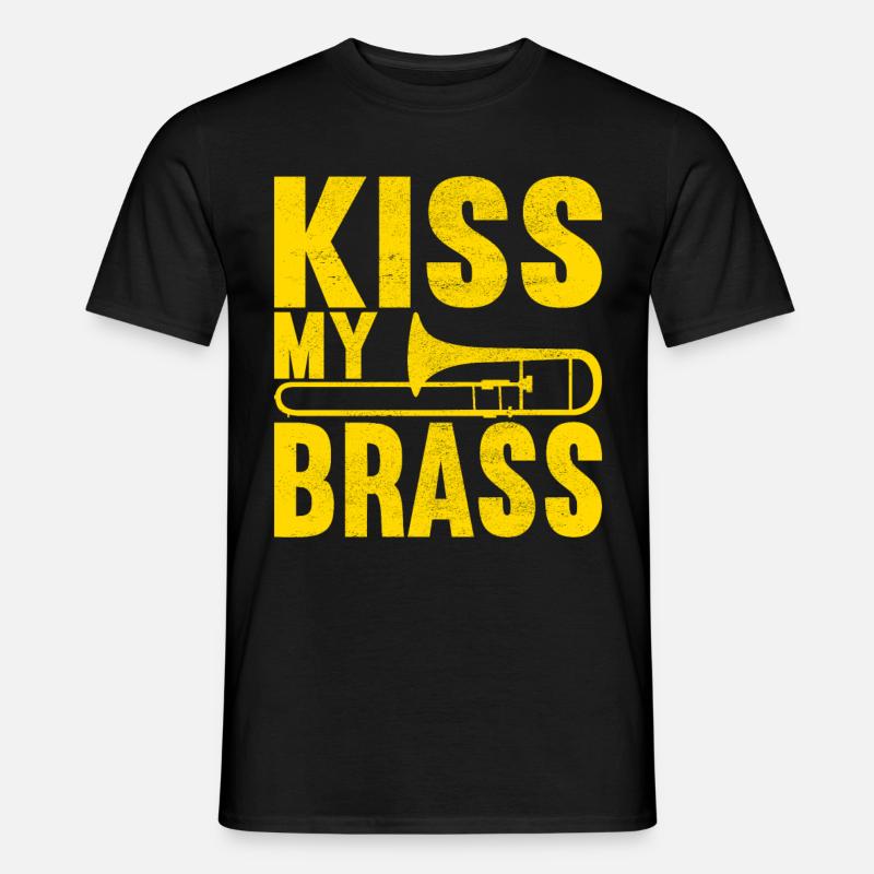 Posaune Trombone - Männer T-Shirt - Schwarz