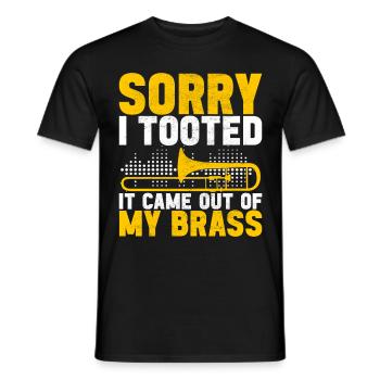 Posaune Trombone - Männer T-Shirt - Schwarz - Vorne - AI Model Male 178 light (178cm)