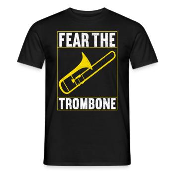 Posaune Trombone - Männer T-Shirt - Schwarz - Vorne - AI Model Male 178 light (178cm)