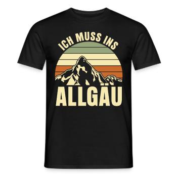 Allgäu Wandern Allgäuer - Männer T-Shirt - Schwarz - Vorne - AI Model Male 178 light (178cm)