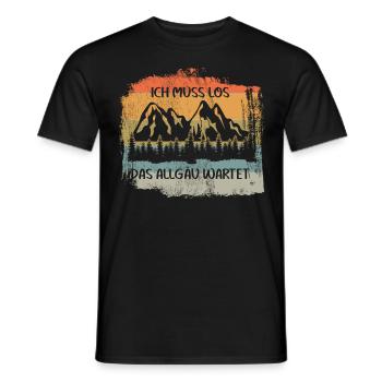 Allgäuer Alpen Allgäu - Männer T-Shirt - Schwarz - Vorne - AI Model Male 178 light (178cm)