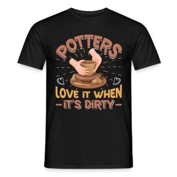 Ceramic Pottery Design - Men's T-Shirt - black - Front - AI Model Male 178 light (178cm)