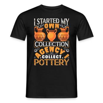 Ceramic Pottery Design - Men's T-Shirt - black - Front - AI Model Male 178 light (178cm)