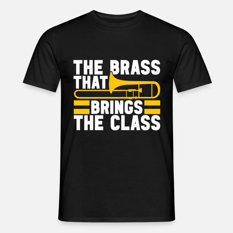 Posaune Trombone - Männer T-Shirt - Schwarz