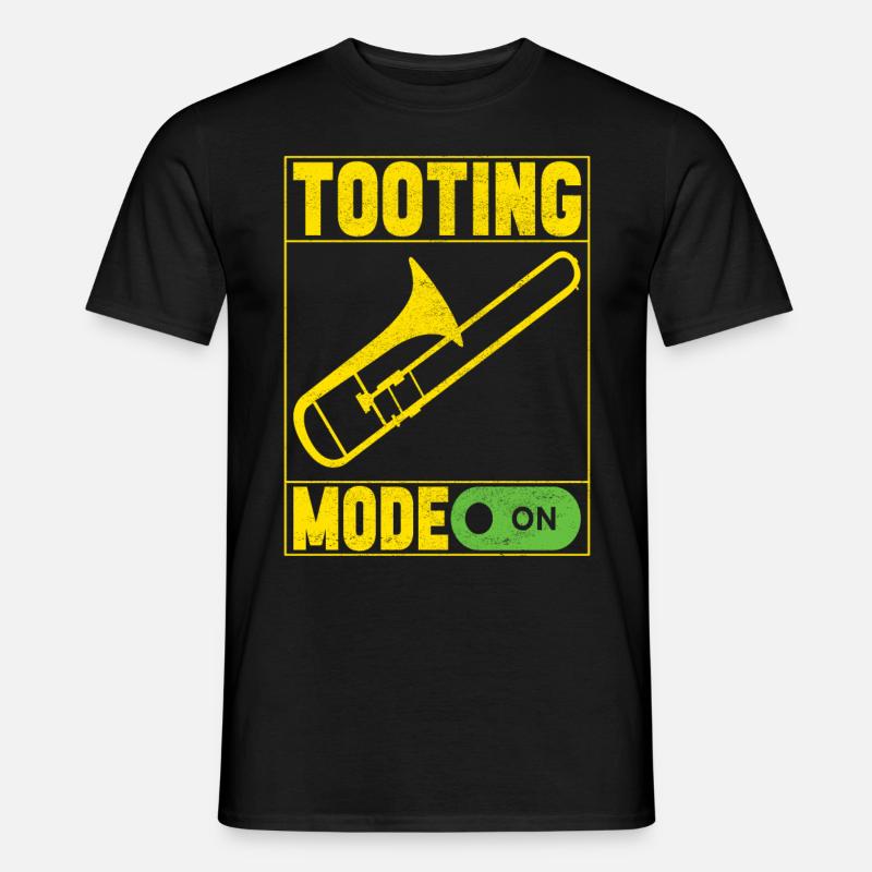 Posaune Trombone - Männer T-Shirt - Schwarz