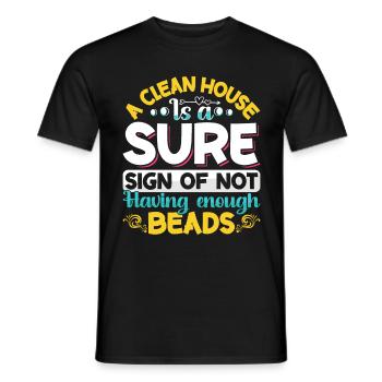 Beading Designs for Beader. - Men's T-Shirt - black - Front - AI Model Male 178 light (178cm)