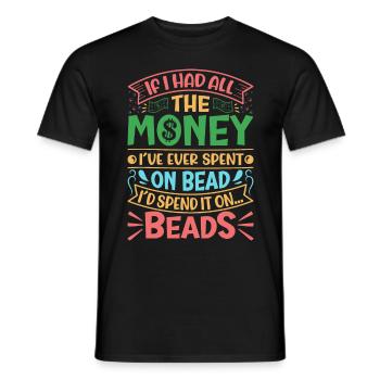 Beading Designs for Beader. - Men's T-Shirt - black - Front - AI Model Male 178 light (178cm)