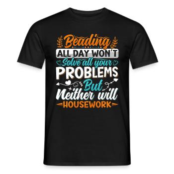 Beading Designs for Beader. - Men's T-Shirt - black - Front - AI Model Male 178 light (178cm)