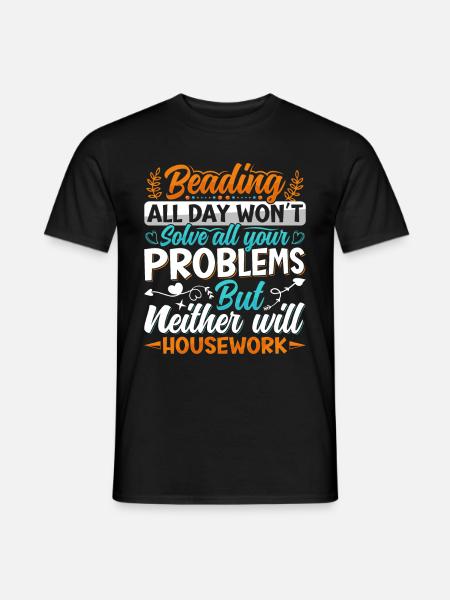 Dessins de perles pour bédader. - T-shirt homme - noir