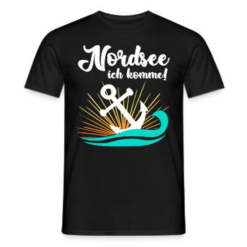 Nordsee Nordfriesland Nordseeküste - Männer T-Shirt - Schwarz - Vorne - AI Model Male 178 light (178cm)