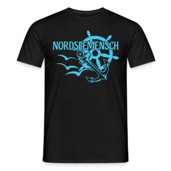 Nordsee Norddeutschland Nordseeküste - Männer T-Shirt - Schwarz - Vorne - AI Model Male 178 light (178cm)