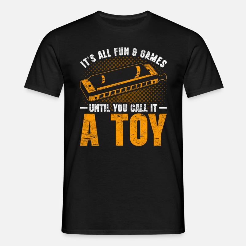 Harmonica harmonica player - Men's T-Shirt - black