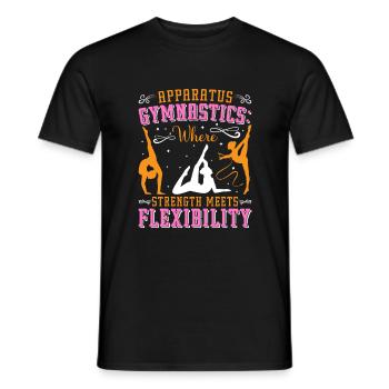 Apparatus Gymnast funny Workout - Men's T-Shirt - black - Front - AI Model Male 178 light (178cm)