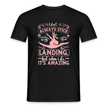 Gymnast funny Workout - Men's T-Shirt - black - Front - AI Model Male 178 light (178cm)