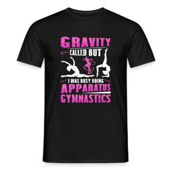 Apparatus Gymnast funny Workout - Men's T-Shirt - black - Front - AI Model Male 178 light (178cm)