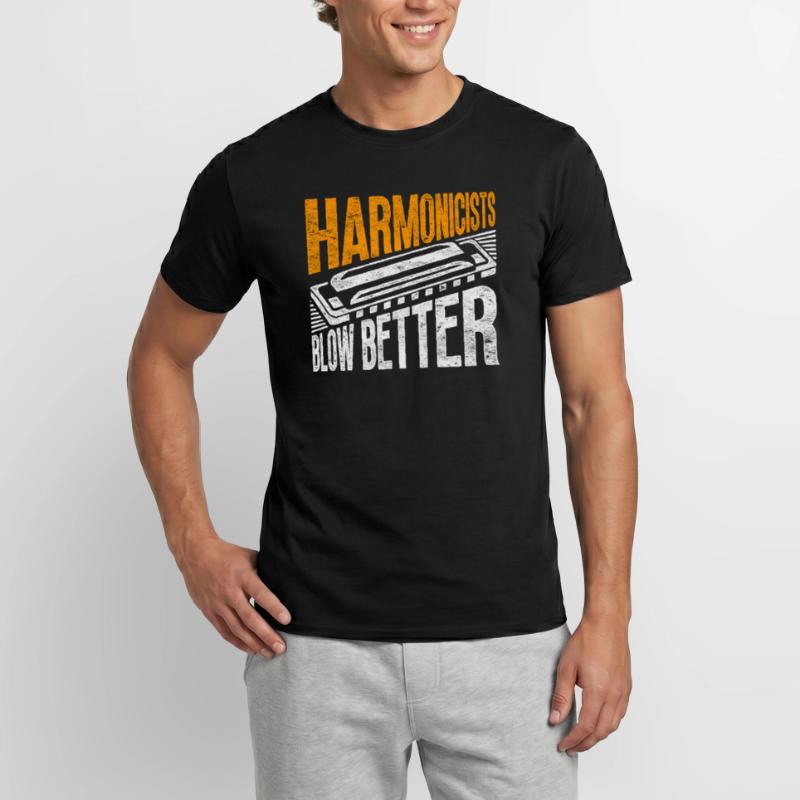 Harmonica harmonica player Men’s T-shirt
