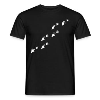 Ratte Fußspuren Ratten Spuren - Männer T-Shirt - Schwarz - Vorne - AI Model Male 178 light (178cm)