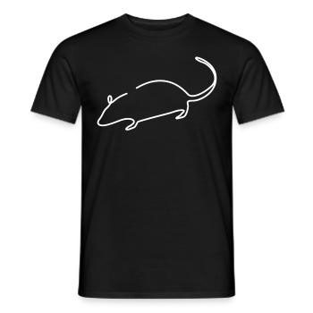 Ratte Maus Ratten - Männer T-Shirt - Schwarz - Vorne - AI Model Male 178 light (178cm)