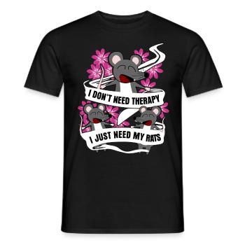 Rat Rat Propriétaire Rats - T-shirt homme - noir - Devant - AI Model Male 178 light (178cm)