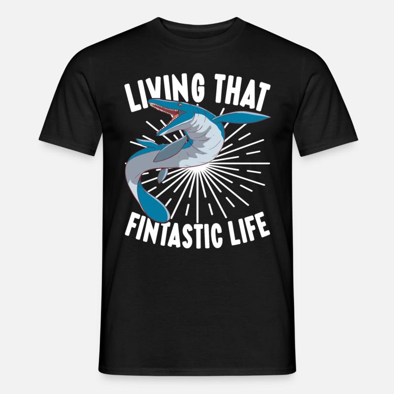 Mosasaurus Dinosaurier - Männer T-Shirt - Schwarz