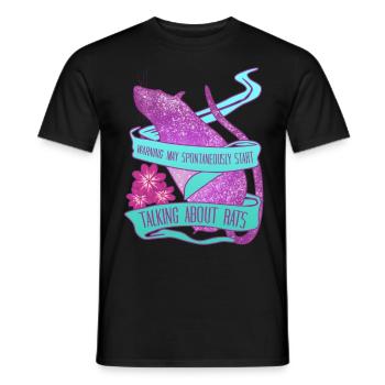 Ratte Rattenbesitzer Spruch Ratten - Männer T-Shirt - Schwarz - Vorne - AI Model Male 178 light (178cm)