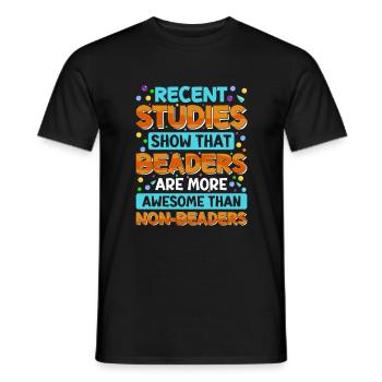 Beaders are more awesome than - Men's T-Shirt - black - Front - AI Model Male 178 light (178cm)