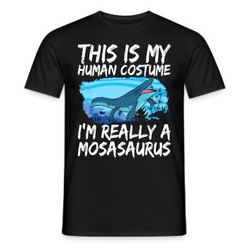 Mosasaurus Dinosaurier - Männer T-Shirt - Schwarz - Vorne - AI Model Male 178 light (178cm)