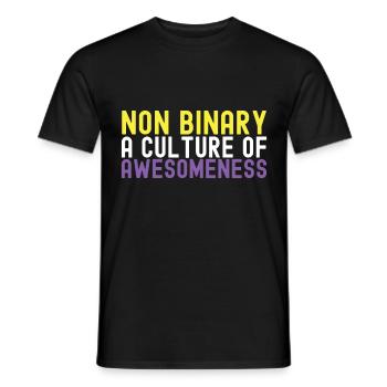 Non Binary Pride Genderqueer - Männer T-Shirt - Schwarz - Vorne - AI Model Male 178 light (178cm)