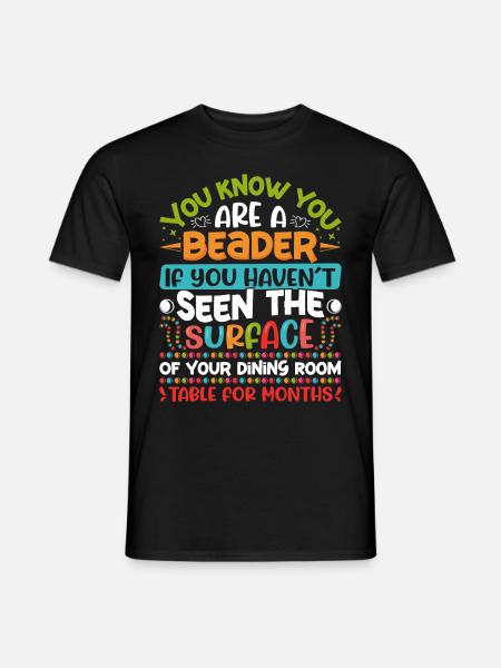 Dessins de perles pour perles - T-shirt homme - noir