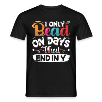 Je ne perle que les jours qui se terminent par y - T-shirt homme - noir - Devant - AI Model Male 178 light (178cm)