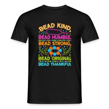 Beading Designs for Beader - Men's T-Shirt - black - Front - AI Model Male 178 light (178cm)