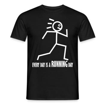 Running, Sprinting, Running - Men's T-Shirt - black - Front - AI Model Male 178 light (178cm)