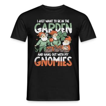 Garden Gnome Collector Garden Gnome Garden Gnomes - Men's T-Shirt - black - Front - AI Model Male 178 light (178cm)